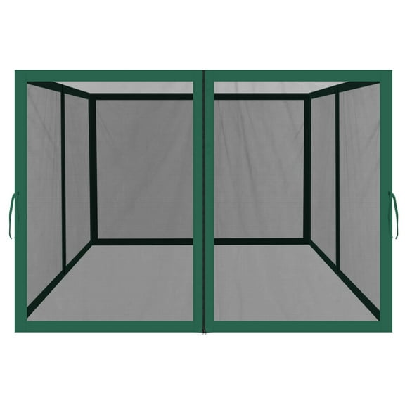 SUNRISEUMBRELLA Replacement Mosquito Netting for 10' x 10' Gazebo, Zippered Mesh Sidewalls Only, Pack of 4 (10' L X 6.4' W for 10' x 10' Gazebo, Green)
