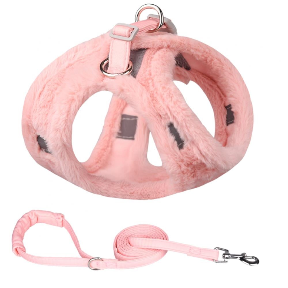 Cat Harness and Leash Set Escape Proof Soft Plush Cat Vest Harness