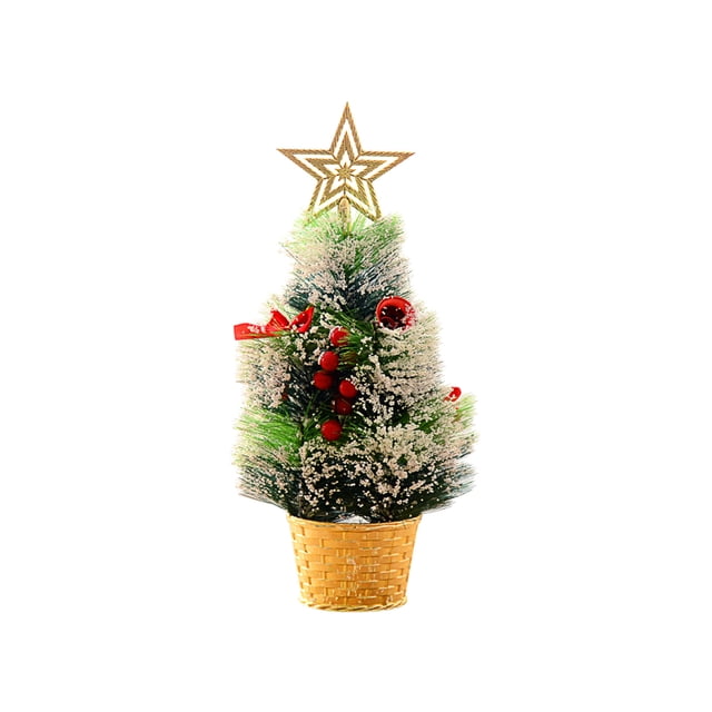 EGNMCR Room Decor, Home Decor, Wall Decor Artificial Mini Christmas Tree, Tabletop Small Christmas Tree With Ornaments, Artificial Tabletop Christmas Tree With Star Treetop decorative pine trees