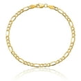 thumbnail image 5 of 14K Solid Yellow Gold 3.5mm Figaro Link Chain Bracelet, 5 of 6