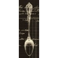 thumbnail image 2 of Z Studio 11x24 Black Ornate Wood Framed with Double Matting Museum Art Print Titled - Spoon Document, 2 of 4