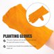 thumbnail image 3 of CRAFTHROU 1Par Guantes De Trabajo Para Jardín De Cuero Vacuno Amarillo Con Protección Para Manos, 3 of 6