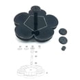 thumbnail image 4 of Bomba de fuente de baño para pájaros con energía solar, fuentes de agua al aire libre con forma de flor para piscina, jardín, acuario (negro), 4 of 5