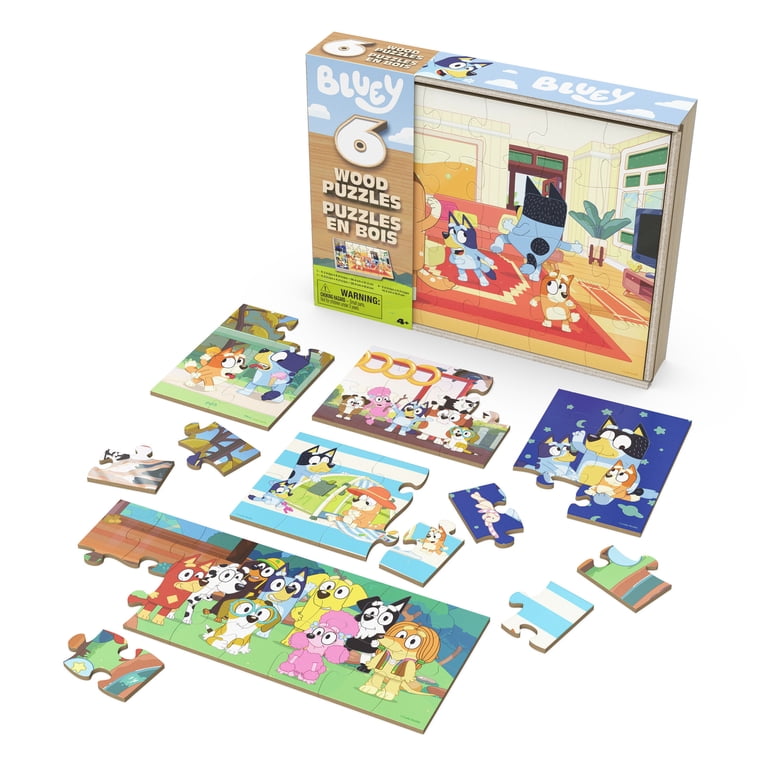 Spin Master Bluey 6-Pack Wood Puzzles Collection photo 2