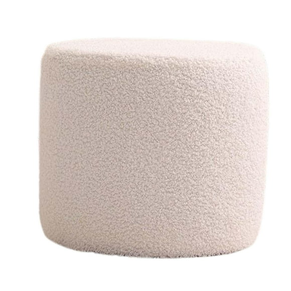 Lipstore Foot Rest Stool Stylish Ottoman Footstools Ottomans for Home Bedside Doorway White Diameter 7.87inch
