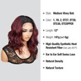 thumbnail image 2 of STUDIOCUT BY PROS Loose Deep Wave Bob Wigs 12 Inch Middle Center Part Swiss Lace Front Bob Wig for Black women Wavy Curly Wig Heat Resistant Synthetic Wigs DPL008 (OT530), 2 of 7