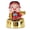 Multicolor Gold and Red North Style, variant on Solar Powered West CAI Shen Figurine Nodding Lucky Wealth God 4.33 Inches / 11 cm Fortune Car Dashboard Decoration Statue Home Office Feng Shui Prosperity Ornament