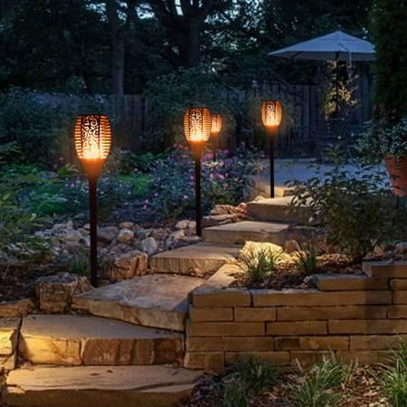 Led Solar Lights Garden Wall Light Warm White Led Solar Powered Pathway Lights Walkway Lawn Patio Backyard Lighting Outdoor Waterproof Landscape Lamp Walmart Canada