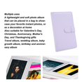 thumbnail image 4 of 3 Inch 108 Pockets Photo Album PU Leather Mini Photo Album for Movie Tickets Business Cards Iris Purple, 4 of 5