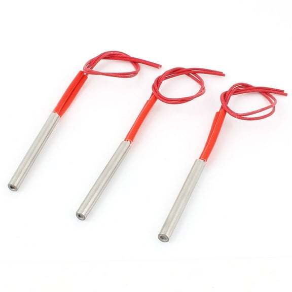 220V 250W 2-Wire Industry Mold Cartridge Heater Heating Element 8mm x 70mm 3Pcs