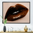 thumbnail image 2 of Designart 'Close-Up Of Gorgeous Female Lips II' Modern Framed Canvas Wall Art Print, 2 of 5