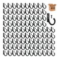thumbnail image 1 of Kit 100pcs Mini Gancho  Bloosom Perchero Pared, Organizador Llaves Gancho Negro, 1 of 4