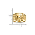 thumbnail image 4 of 14K Yellow Gold Ring Band Themed Closed Back Textured, 4 of 4