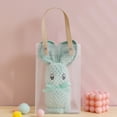 thumbnail image 2 of Tyidzon Easter Bunny Hand Towels with Bags, Premium Soft Towels for Bathroom, Rabbits Shaped Face Towels for Easter Gifts Baby Shower(Green, 14x30"), 2 of 4