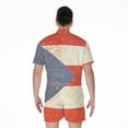 thumbnail image 2 of Retro Puerto Rican Flag Short Sleeve Men'S Rompers, Puerto Rico Casual Summer Jumpsuits Outfit, 2 of 4