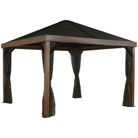 Sojag Valencia 12 x 12 x 10 ft Brown Gazebo