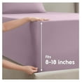 thumbnail image 4 of King Size Sheets Set - 4 Piece King Sheets, Deep Pocket, Hotel Luxury, Extra Soft, Breathable and Cooling, Dusty Purple Bed Sheets, 4 of 9