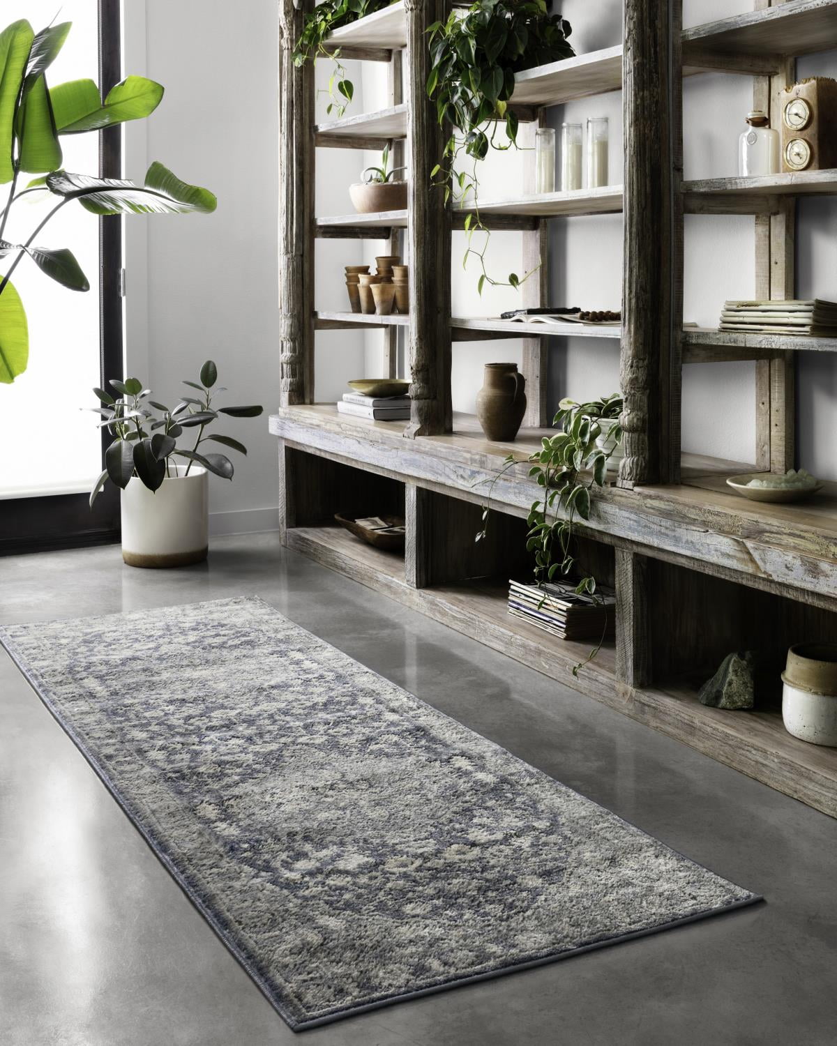 Loloi Teagan Denim / Mist 2'-8" x 13' Runner Rug