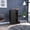 Black, variant on Light gray finish - Rail guards on shelves - Garage bar - Practical storage option