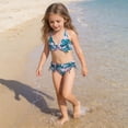 thumbnail image 5 of WMQPNNS Girls Two Piece Swimsuit Back Cross Adjustable Staps Bikini Set Bathing Suit Padded Swimwear, Size 7-8 Years, qu3-Green, 5 of 8