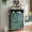 Green, variant on Farmhouse Shoe Storage Cabinet with 4 Flip Drawers & Open Storage | Hidden Slim Narrow Shoe Rack Cabinet,Barn Door,Adjustable Shelves,Freestanding Shoes Organizer for Entryway,Hallway, Black