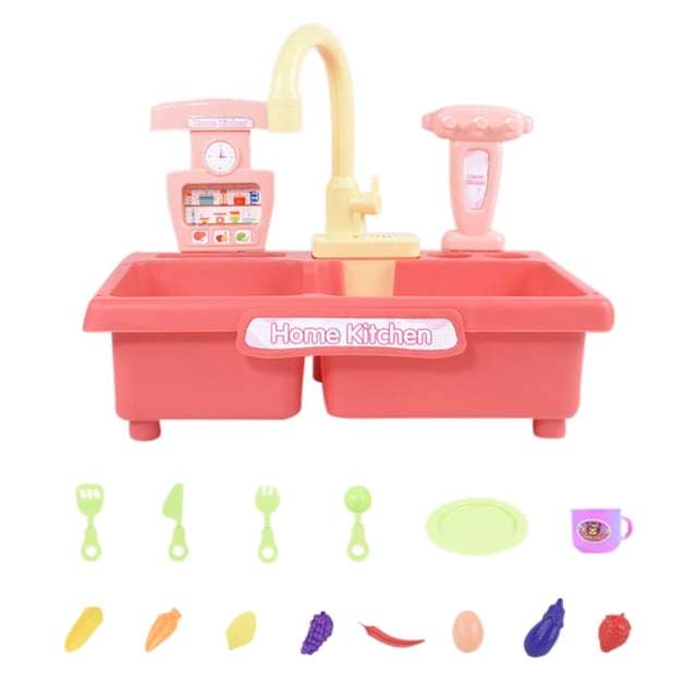 Sink Toy Set Electric - Interactive Kitchen Sink Playset Role Play Pretend Toy