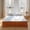 Basic - Rust, variant on French Linen Bed Skirt with Pleated Frills, 14-Inch Tailored Drop, Natural Flax Cotton Blend Dust Ruffle, Soft Cozy Farmhouse Bedding, Grey, Full Size