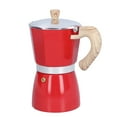 thumbnail image 3 of Stovetop Moka Pot, Ergonomic Handle Design Coffee Kettle 300ML Comfortable Grip  For Home For Office Red, 3 of 8
