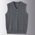 thumbnail image 4 of StSilkitty Mens Sweater Vest Sleeveless V Neck Cable Knit Sweater Vests Fall Winter Lightweight Casual Pullover Tops, 4 of 6