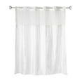 thumbnail image 5 of Whitmor No Hook Split Ring Checkered Pattern Shower Curtain, w/Snap-In Liner, 71" x 77", 5 of 5