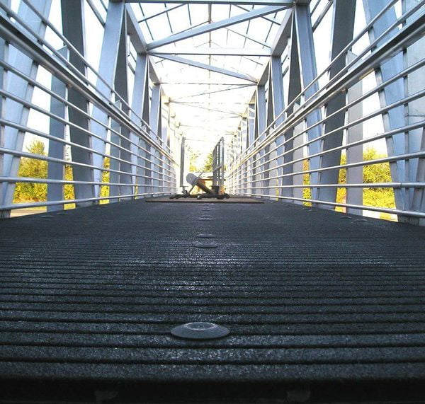 RIGIDEX Moltruded Grating,Span 4 ft. Light Gray 874070