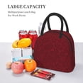 thumbnail image 5 of Salouo Burgundy Floral for Insulated Lunch Bag for Women/Men - Leakproof Cooler Tote Bag Organizer - Reusable Lunch Box for Office Picnic Hiking Beach-One Size, 5 of 6