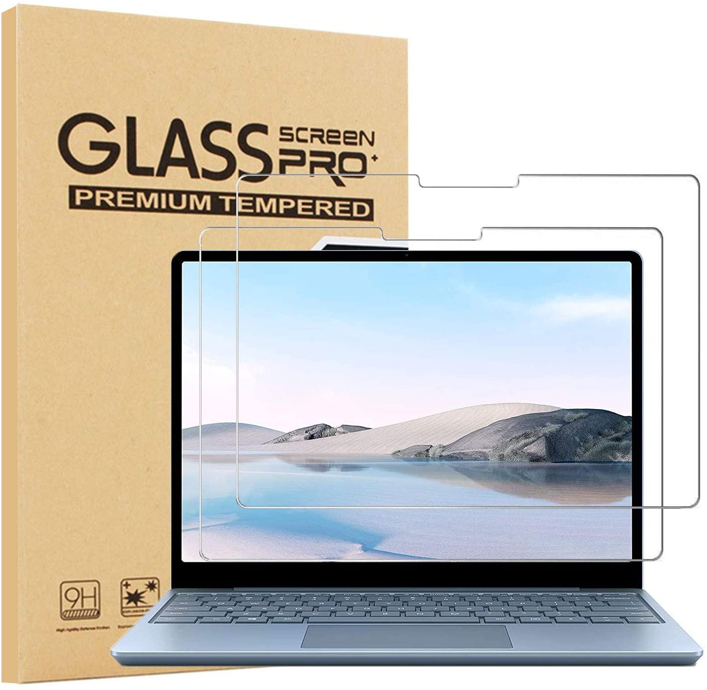 [2-Pack] Epicgadget Glass Screen Protector for Surface Laptop Go 12.4