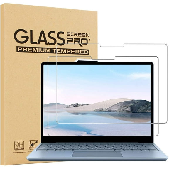 [2-Pack] Epicgadget Glass Screen Protector for Surface Laptop Go 12.4", Tempered Glass,9H Hardness/Scratch-Resistant/Easy Installation, Perfect for 2020 released 12.4" Microsoft Surface Laptop Go