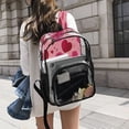 thumbnail image 6 of PVC Transparent Backpacks Clear Backpack for Travel and Outings Red Valentine's Day Pattern, 6 of 7