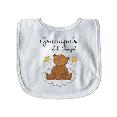 Lil Angel Bib - Grandpa's Lil Angel Baby Bib White One Size