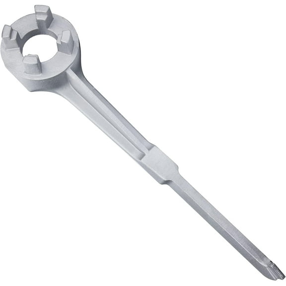 Bung Wrench, 55 Gallon Drum Wrench Barrel Drum Opener Tool for Opening 10 15 20 30 50 55 Gallon Drum, Fits 2 in and 3/4 in Bung Plug Bung Caps