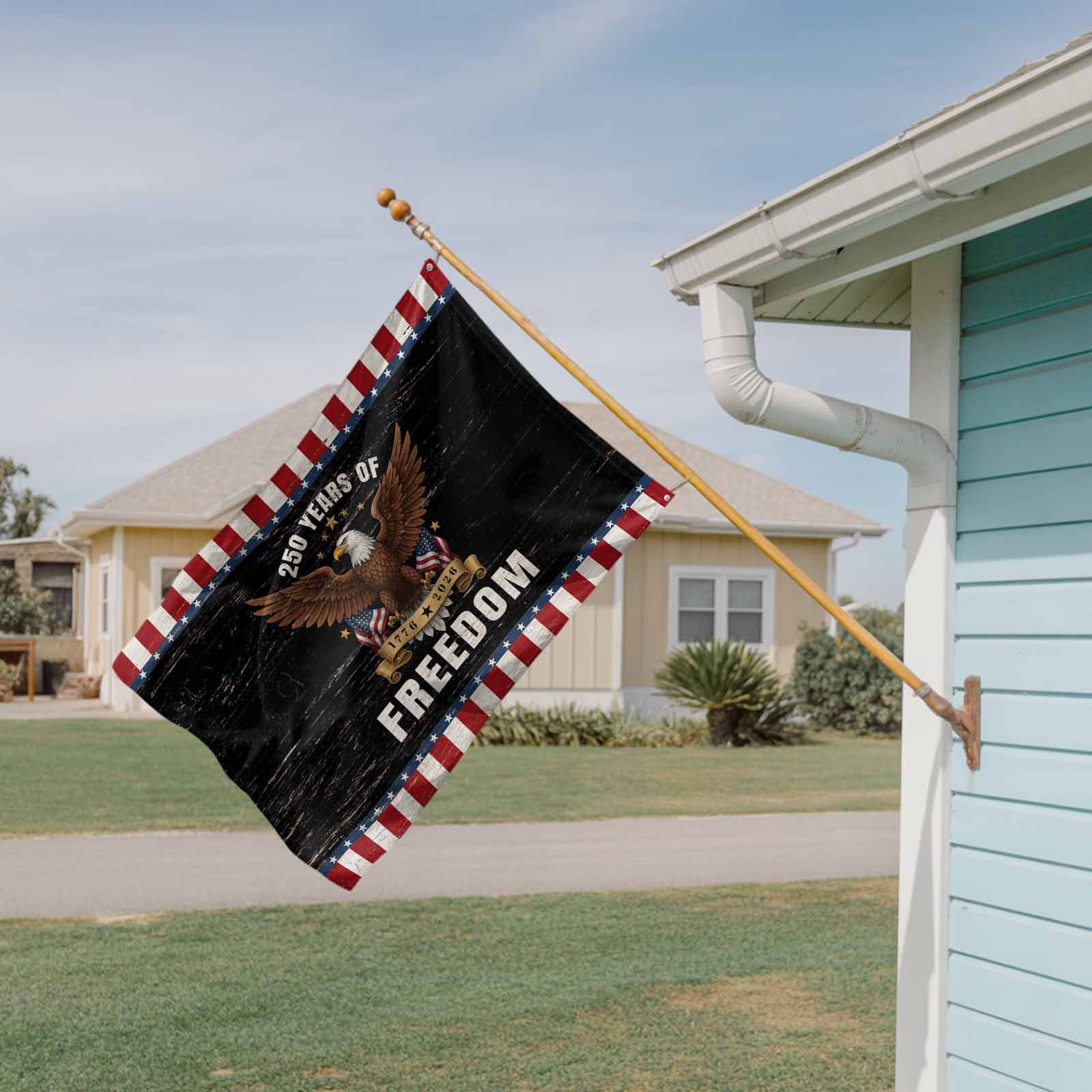 4th of July Flags for Outside 3x5 ft Freedom Eagle Outdoor Flags Double Sided Grommets House Banner Anniversary USA Flag Patio Yard Flag for Outdoor Party Porch Garden Independence Day Decor