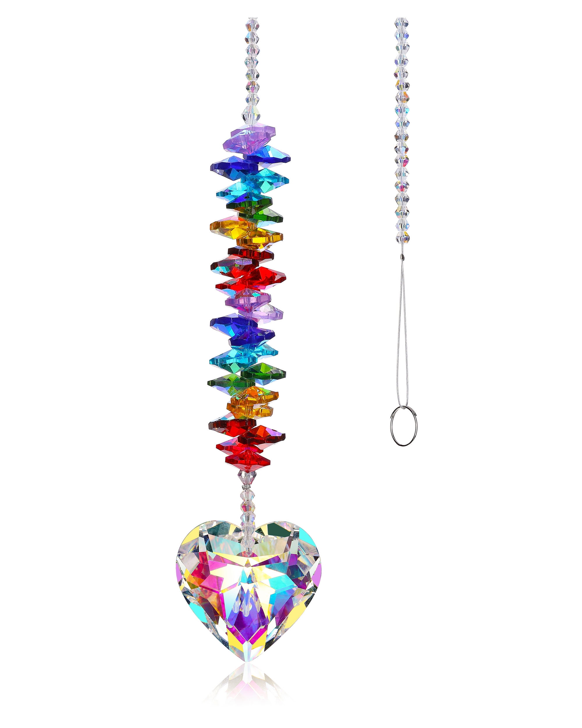 Rainbow Crystal Suncatcher Chandelier Lamp Prism Hanging Pendant Home Decor 