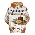 thumbnail image 3 of Happy Thanksgiving Men's Women Vintage 3D Hooded Sweatshirt - All-Season Loose Fit Streetwear, 3 of 6
