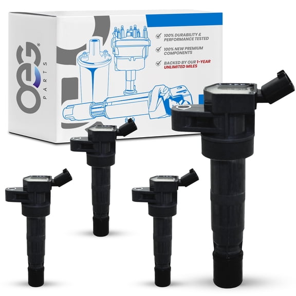 OEG Parts New Pack of 4 Ignition Coils Replacement For Hyundai Sonata 2.4L 2008-2015, Santa Fe 2.4L 2010-2012, Genesis Coupe 2.0L 2010-2014, Tucson 2.4L 2010-2015 273003F100 27300-3F100 4PK