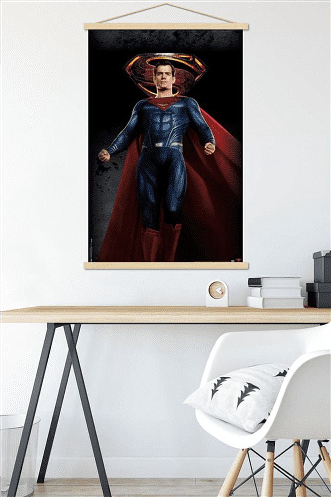 DC Comics Movie - Justice League - Superman Wall Poster with Magnetic Frame, 22.375" x 34"