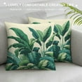 thumbnail image 3 of JRXY  Tropical Leaves Throw Pillow CoversGreen Palm Leaf Decorative Pillows Soft Cushion Cases for Couch Sofa Bed Home Decor White, 3 of 5