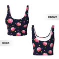 thumbnail image 5 of Picia Cartoon Donut Planets Sports Bra for Women,Padded Strappy Sports Bras Medium Support Yoga Bra with Removable Cups,Running Yoga Bra-Small, 5 of 9