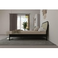 thumbnail image 5 of Aurous 43" Queen Platform Bed Frame, Rattan Headboard, Bohemian Style, Solid Wood, Black, 5 of 19