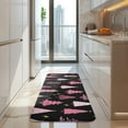 thumbnail image 4 of Black and Pink Christmas Tree Pattern Kitchen Rug Mat,Kitchen Runner Rugs Non Skid Washable,Decorative Kitchen Floor Mats for Kitchen,Sink,Laundry,17"x47.2", 4 of 7