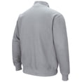 thumbnail image 3 of Men's Colosseum Heathered Gray Kansas State Wildcats Tortugas Team Logo Quarter-Zip Jacket, 3 of 3