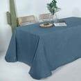 thumbnail image 3 of Efavormart 90x132" Blue Premium Faux Linen Rectangular Tablecloth | Wrinkle Free Tablecloth, 3 of 11