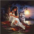 thumbnail image 2 of Kits de pintura de diamantes de niña y lobo, taladro cuadrado completo, decoración de arte de pared para el hogar Sywqhk Decoración hogareña, 2 of 2