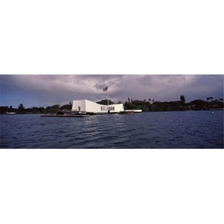 Arizona Memorial Honolulu - USS Arizona Memorial Pearl Harbor Honolulu Hawaii USA Poster Print by - 36 x 12